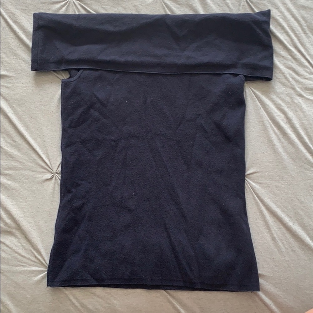 Navy Ann Taylor off the shoulder top